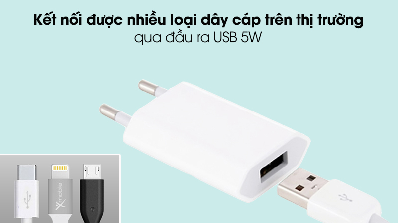 Adapter Sạc 5W cho iPhone Apple MGN13 Trắng